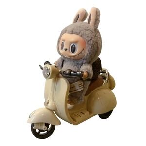 Light Blue Retro Scooter Labubu Toy for Kids Play Fun Vehicle‎ for Labubu